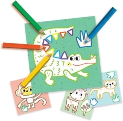 SES Creative My First 3 In 1 Finger Painting, Colouring Sticking Shapes -Hape Shop 3 in 1 Fingerpainting colouring and sticking shapes 2