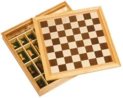 Goki Chess, Draughts And Nine Men's Morris Game Set
