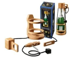 Philos Bottle Puzzle With A Safe And Corkscrew