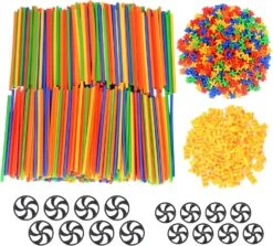 Playlearn Straws & Connectors (856 Pieces Including Wheels) -Hape Shop 816o4Kao32L. AC SL1500