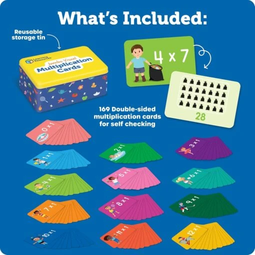 Learning Resources Jumbo Visual Multiplication Cards - Image 3