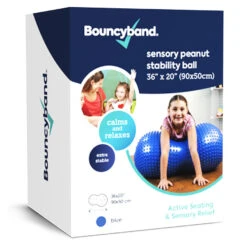 Inflatable Sensory Roller With Tactile Nubs PEANUT
