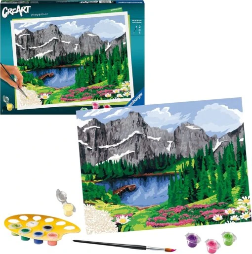 Ravensburger Creart Painting By Numbers Mountain View - Image 3