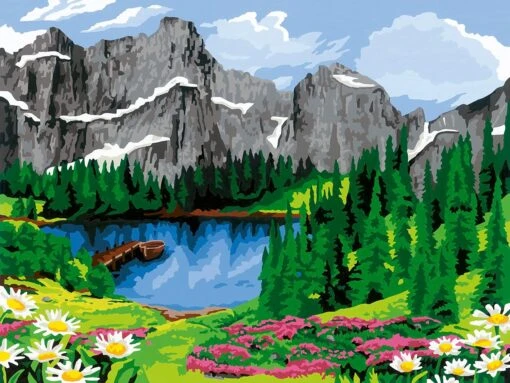 Ravensburger Creart Painting By Numbers Mountain View - Image 2