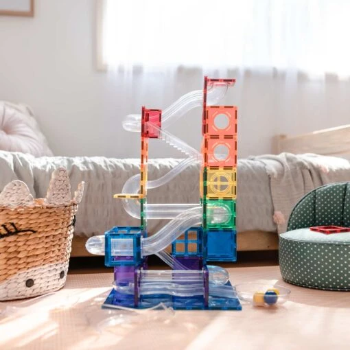 Connetix Magnetic Tiles 92 Piece Ball Run Pack - Image 2