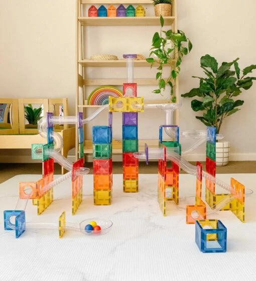 Connetix Magnetic Tiles 92 Piece Ball Run Pack - Image 4