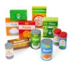 BIGJIGS Cupboard Groceries Wooden Play Food