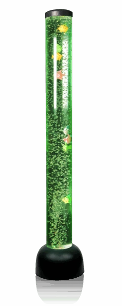 Playlearn Bubble Tube - Black With Fish -Hape Shop BT100 Bubble Tube 105cm Black bubble green no background