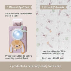 TAF Toys Baby Soothing Sound Machine With Cry Activated Sensor Bunny Soother And Swaddle Set -Hape Shop BabySoothingSoundMachinewithCryActivatedSensor 2