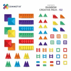 Connetix Magnetic Tiles 102 Piece Creative Set -Hape Shop CT Box Contents Rainbow Creative 102 scaled 1