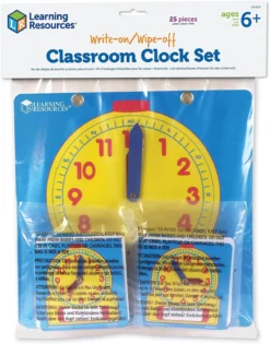 Write On Wipe Off Classroom Clock Set - Learning Resources -Hape Shop Classroom Clock Set LR4