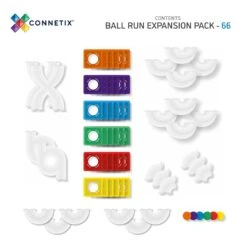 Connetix Magnetic Tiles 66 Piece Ball Run Expansion Pack -Hape Shop ConnetixMagneticTiles66PieceBallRunExpansionPack