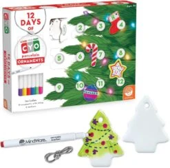 MindWare 12 Days Of Colour Your Own Christmas Ornaments