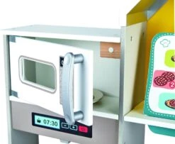 Hape Deluxe Kitchen Playset With Fan Fryer -Hape Shop DeluxePlayKitchenwithMicrowave CoffeeMaker Fridge Oven Cookerincl 2