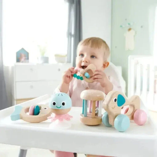 Hape Wooden Multi-Stage Sensory 5 PCs Gift Set - Image 2