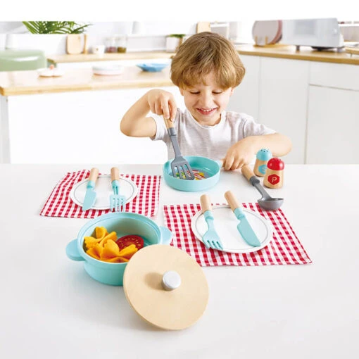 Hape Little Chef Cooking Serve Play Set - Image 3