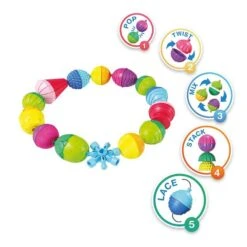 LALABOOM Sensory Pop And Snap Beads And Accessories -Hape Shop LalaboomSnapBeads 36pc 1