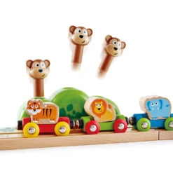 Hape Music And Monkeys Toddler Railway Train 5 Hape Music And Monkeys Toddler Railway Train -Hape Shop MUSIC AND MONKEYS RAILWAY train