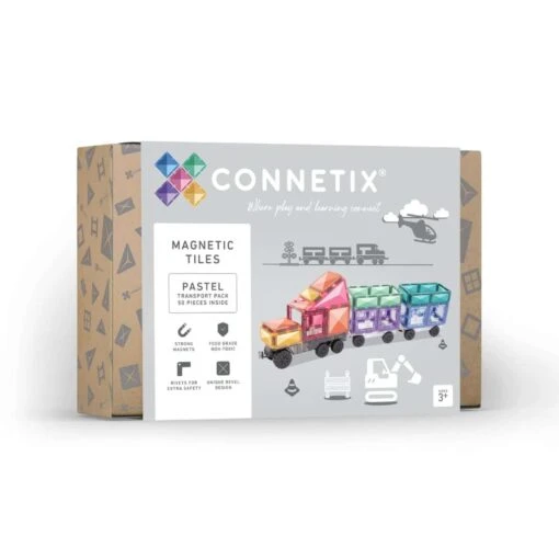 Connetix Pastel Transport Pack 50 Pc