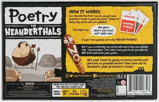 ASMODEE Poetry For Neanderthals A Party Game By Exploding Kittens - Image 3