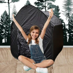 Black Sensory Pop Up Tent With Carry Case -Hape Shop SBPUT Black Pop Up Tent 5