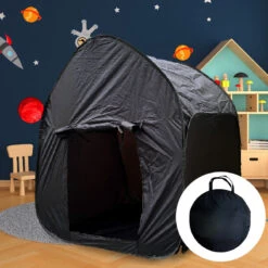 Black Sensory Pop Up Tent With Carry Case