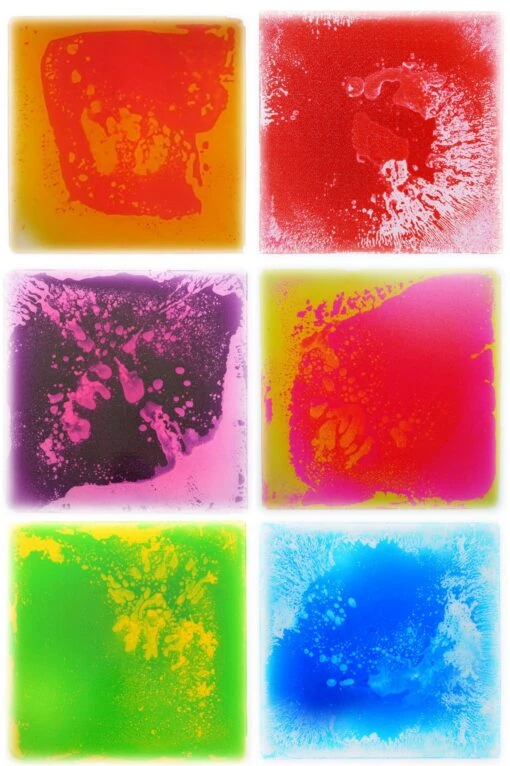 Playlearn Set Of 6 Liquid Floor Tiles 50x50cm (6 Colours) - Image 2