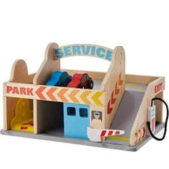 Melissa & Doug Service Station Parking Garage Wooden Toy