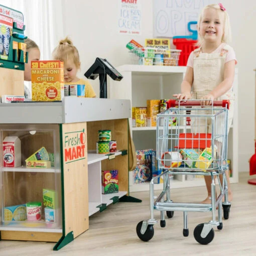 Shopping Cart Toy - Metal Grocery Wagon Melissa & Doug - Image 2