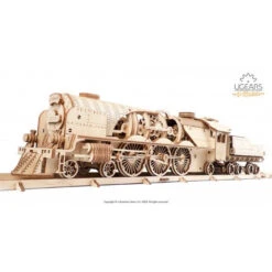 UGears V-Express Steam Train With Tender - Mechanical 3D Puzzle -Hape Shop TA