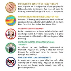 Therapy Putty ( 5 Colours – 5 Strengths ) -Hape Shop Theraputty Sensory Ireland