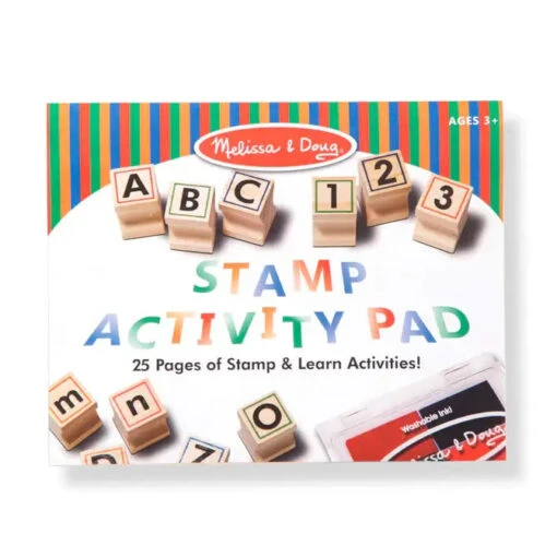 Melissa & Doug Deluxe Wooden Stamp Set ABC 123 - Image 5