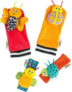 Lamaze Baby Foot And Wrist Rattle Set -Hape Shop WristBabyRattleToyBabyGiftSet CuteFootFinderBabyToywithSensoryStimulation 3