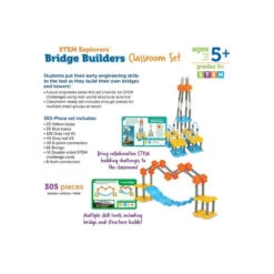 Learning Resources STEM Explorers Bridge Builders Classroom Set -Hape Shop abc bridge builders classroom set 2