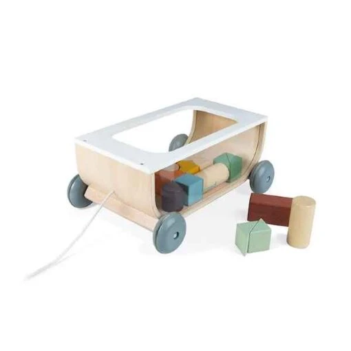 Janod Sweet Cocoon Cart With Blocks - Image 2