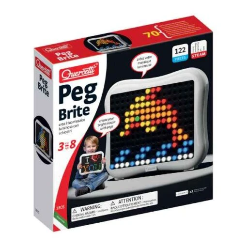 Quercetti Peg Brite 120 Light Up Peg Board
