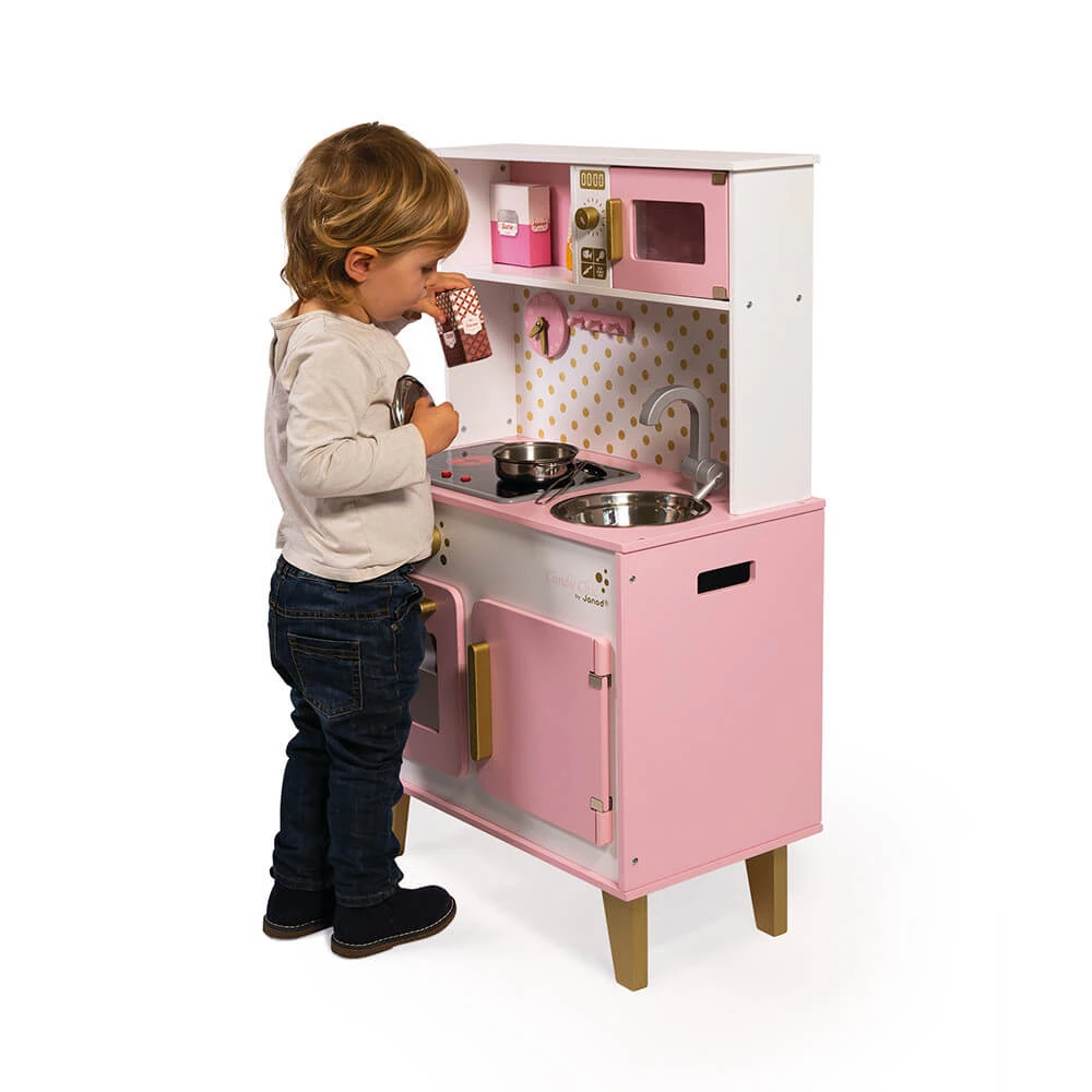 Janod - Candy Chic Big Wooden Kitchen - For Children From The Age Of 3 7 Janod - Candy Chic Big Wooden Kitchen - For Children From The Age Of 3 - Image 7