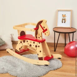 Janod Caramel Rocking Horse -Hape Shop caramel rocking horse wood 1