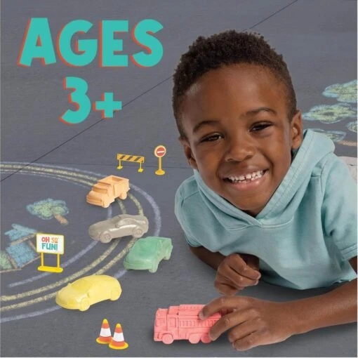 MindWare Oh So Fun! Cars And Trucks Chalk Set - Image 3