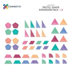 Connetix Pastel Shape Expansion Pack 48 Pc -Hape Shop connetixPastel Expansion 4