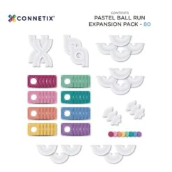 Connetix 80 Pc Pastel Run Expansion Pack -Hape Shop connetixballrun 2