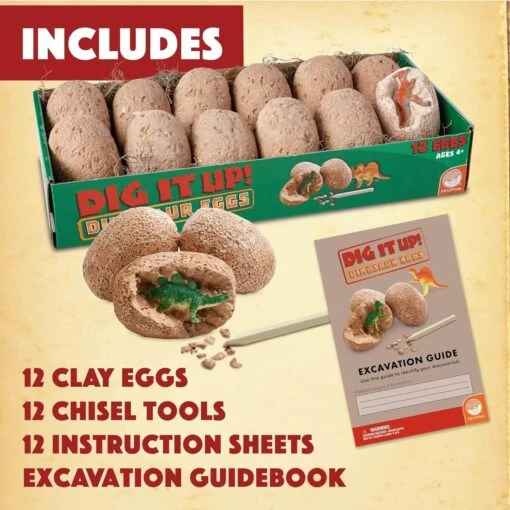 MindWare Dig It Up! Dinosaur Eggs Excavation Kit - Image 5