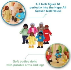 Hape Happy Family - African American Dolls For Doll House -Hape Shop dollhousedolls 1