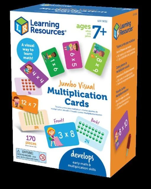 Learning Resources Jumbo Visual Multiplication Cards