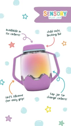 Sensory Play Jar- Bubblegum -Hape Shop eng pl Glo Pals Sensory Play Jar Stardust 78 1