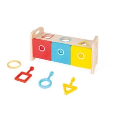 Janod ESSENTIEL - SHAPE SORTER BOX WITH KEYS
