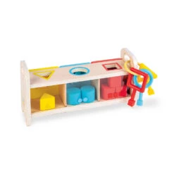 Janod ESSENTIEL - SHAPE SORTER BOX WITH KEYS -Hape Shop essentiel shape sorter box with keys buy online 1