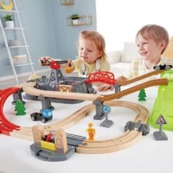 Railway Bucket Builder Set Hape -Hape Shop haperailwaybucket 1