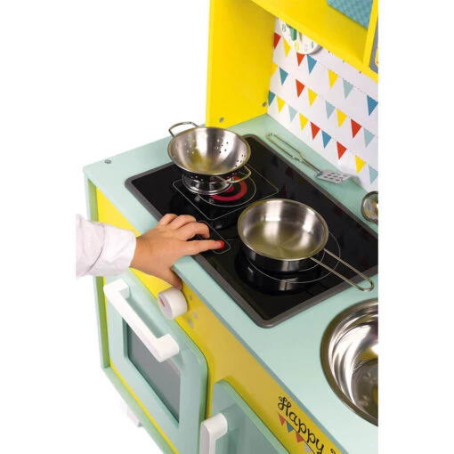 Janod - Big Kids Wooden Kitchen - Happy Day - Pretend Play Toy Kitchen - Age 3 + - Image 6