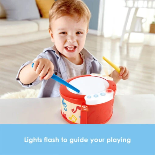 Hape Learn With Lights Drum E0620 - Image 3